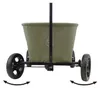 Bollerwagen faltbar mit drehbaren Rädern - khaki grün - 50 Produktbild-Vorschau 2