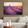 MuchoWow® - Leinwandbilder - Lavendel - Sonnenuntergang - Produktbild-Vorschau 5