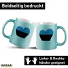 Huuraa Glitzertasse Estland Flagge Herz 330ml Blau Keramik Produktbild-Vorschau 2