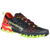 Trailrunningschuhe Bushido II von La Sportiva in Schwarz mit roten und grünen Akzenten; geeignet für Herren. Produktbild-Vorschau