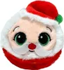 A close-up of a round, plush Santa Claus toy. Produktbild-Vorschau