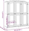 vidaXL Armoire style mexicain en pin 3 portes blanc Voir les images du produit 7