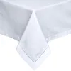 HOMESCAPES Nappe blanche 137 x 137 cm, 100 % coton Voir les images du produit 2