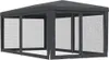 A dark gray party tent with mesh sides is shown against a white background. Produktbild-Vorschau