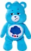 A blue plush Care Bear toy with a cloud and heart symbol on its belly, standing against a white background. Produktbild-Vorschau