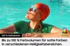 A person in a pool spraying water from their mouth, with marketing text overlayed. Voir les images du produit