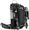 A black hiking backpack with trekking poles and a water bottle attached. Náhľad obrázku produktu