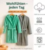 Heimtexland ® Bademantel Damen Waffelpique Saunamantel Produktbild-Vorschau 2