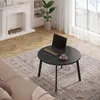 EUGAD Beistelltisch rund, Gartentisch φ70xH40 cm, Schwarz, Produktbild-Vorschau 7
