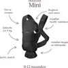 BabyBjörn Nosítko Mini - Tkané - Černé - Přední nosítko - Náhled obrázku produktu 2