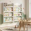 Regał dziecięcy COSTWAY, regał z 4 półkami, drewniany regał Podgląd zdjęcia produktu 8