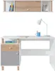 Wandregal 125cm in weiß mit Eiche und grau FAIRFAX-133 Produktbild-Vorschau 2