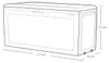 Gartenbox 270L Auflagenbox in Rattan-Optik, graphit, Produktbild-Vorschau 4