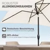 Sekey Sonnenschirm Balkon Gartenschirm Marktschirm  140×210 Produktbild-Vorschau 5