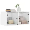 vidaXL Wandschrank mit Glastüren Weiß 68,5x37x35 cm Produktbild-Vorschau 4