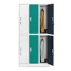 A set of metal lockers with clothing inside. Podgląd zdjęcia produktu
