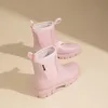 ASKSA Femmes Doublées Bottes de pluie imperméables Chelsea Voir les images du produit 2