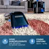 A carpet cleaning machine is shown cleaning a rug in a living room setting. Produktbild-Vorschau