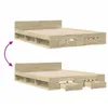 The Living Store Bettgestell mit Schubladen Sonoma-Eiche Produktbild-Vorschau 8
