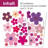 Aufkleber-Set Blumen Blümchen lila I Flower-Power Sticker Produktbild-Vorschau 2