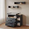 Wickelkommode Livinity Torino Anthrazit/Goldkraft Eiche mit Produktbild-Vorschau 4