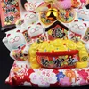 Glückskatze Maneki-Neko Familie Porzellan 30cm weiß Produktbild-Vorschau 9
