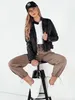Dstreet Veste en cuir pour femme Bailo noir M Voir les images du produit 2