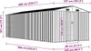 vidaXL Zahradní přístřešek 257x580x181 cm Kov antracitový Náhled obrázku produktu 6
