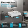 Aqua Bagno Waschbecken 60 im modernen Loft Air Design Eckig Produktbild-Vorschau 2