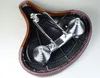 VELO Bicycle Saddle Cruiser w/spring brown leather/fabric Voir les images du produit 6