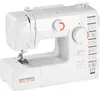A white electric sewing machine is shown from a slightly angled front view against a white background. Produktbild-Vorschau
