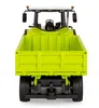 A toy tractor with a trailer, shown from the back. Produktbild-Vorschau