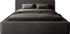 FEDVE Polsterbett MUMMO aus Velours 180x200 cm, Anthrazit Produktbild-Vorschau 1