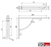 SOTECH Regalkonsole BLACKLINE III 240 x 181 mm schwarz Produktbild-Vorschau 5
