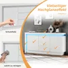 Merax LED kredens 140 cm z regulowanymi półkami, komoda o Podgląd zdjęcia produktu 6