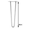 A single hairpin table leg with a measurement indicator. Náhled obrázku produktu