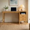 Schreibtisch BOSSA aus Massivholz, Eiche Finish - Produktbild-Vorschau 1