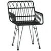 3-tlg. Garten-Essgruppe Schwarz Poly Rattan Produktbild-Vorschau 4