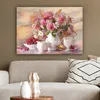 MuchoWow® - Leinwandbilder - Gemälde - Blumen - Vase - Produktbild-Vorschau 5