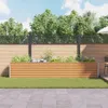 vidaXL Podwyższone łóżko jasnobrązowe 390 x 50 x 68 cm Stal Podgląd zdjęcia produktu 4