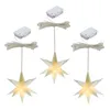 3D Weihnachtsstern 10 cm 3er Set mit Timer - weiß - Deko Produktbild-Vorschau 4
