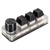 A macro keyboard with one knob and three keys, presented on a white background. Náhled obrázku produktu