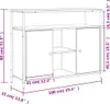 Kredens czarny 100x35x80 cm materiał drewnopochodny Podgląd zdjęcia produktu 11