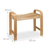 Relaxdays Badhocker, Bambus, Griffe, ergonomische Produktbild-Vorschau 4