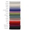 A stack of folded fabric swatches in various colors, each labeled with its German color name. Produktbild-Vorschau