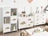 BELIANI Kommode mit 3 Schubladen Weißes MDF Kiefernholz Produktbild-Vorschau 3