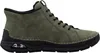 A side view of a green women's boot. Voir les images du produit