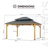 Sunjoy Zedernholz Gazebo / Pavillon 4x4 RIMO - 390cm x Produktbild-Vorschau 7