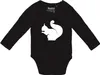 Huuraa Baby Body Eichhörnchen Silhouette 68 Black  Produktbild-Vorschau 1