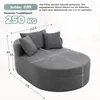 Merax Relaxsessel Oval, 1-Sitzer Sessel aus Cordstoff, Produktbild-Vorschau 7